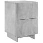 Preview: Nachttisch Betongrau 33,5 x 34,5 x 50 cm Holzwerkstoff
