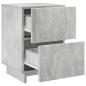 Preview: Nachttisch Betongrau 33,5 x 34,5 x 50 cm Holzwerkstoff