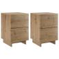 Preview: Nachttisch 2 stk. Artisan-Eiche 33,5 x 34,5 x 50 cm