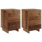 Preview: Nachttisch 2 stk. Altholz 33,5 x 34,5 x 50 cm Holzwerkstoff