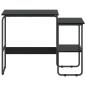Preview: Schreibtisch mit Stauraum Schwarz Eichen-Optik 100 x 50 x 75 cm