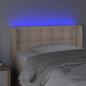Preview: LED Kopfteil Cappuccino-Braun 83x16x78/88 cm Kunstleder