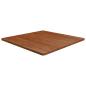 Preview: ARDEBO.de - Tischplatte Quadratisch Dunkelbraun 90x90x2,5cm Eiche Behandelt