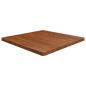 Preview: ARDEBO.de - Tischplatte Quadratisch Dunkelbraun 90x90x4cm Behandelte Eiche