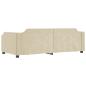 Preview: Tagesbett Ausziehbar mit Schubladen Creme 80x200 cm Stoff