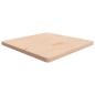 Preview: ARDEBO.de - Tischplatte Quadratisch 80x80x4 cm Eichenholz Unbehandelt