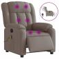 Preview: Massagesessel Elektrisch Taupe Stoff