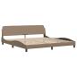 Preview: Bettgestell ohne Matratze "Hvar" Cappuccino-Braun 200x200 cm Kunstleder