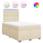 Preview: Boxspringbett mit Matratze Creme 120x190 cm Stoff