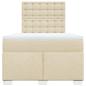 Preview: Boxspringbett mit Matratze Creme 120x190 cm Stoff