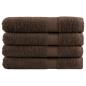Preview: Premium Handtücher SOLUND 4 Stk. Braun 100x200 cm 600 g/m²