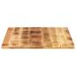 Preview: Tischplatte 100x80x2,5 cm Rechteckig Raues Massivholz Mango