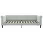 Preview: Tagesbett Ausziehbar Hellgrau 90x200 cm Samt