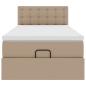 Preview: Ottoman-Bett mit Matratze Cappuccino-Braun 80x200 cm Kunstleder