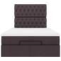 Preview: Ottoman-Bett mit Matratze & LEDs Dunkelbraun 120x200 cm Stoff
