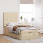 Preview: Ottoman-Bett mit Matratze Creme 80x200 cm Stoff