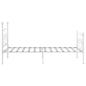 Preview: Bettgestell mit Lattenrost Weiß Metall 90 x 200 cm