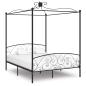 Preview: ARDEBO.de - Himmelbett-Gestell Schwarz Metall 180 x 200 cm