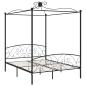 Preview: Himmelbett-Gestell Schwarz Metall 180 x 200 cm