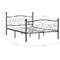 Preview: Bettgestell mit Lattenrost Schwarz Metall 160 ? 200 cm