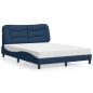 Preview: ARDEBO.de - Bett mit Matratze "Hvar" Blau 120x200 cm Stoff