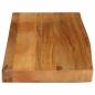 Preview: Tischplatte mit Baumkante 80x30x2,5 cm Massivholz Mango