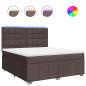 Preview: Boxspringbett mit Matratze Dunkelbraun 180x200 cm Stoff