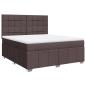 Preview: Boxspringbett mit Matratze Dunkelbraun 180x200 cm Stoff