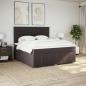 Preview: Boxspringbett mit Matratze Dunkelbraun 180x200 cm Stoff
