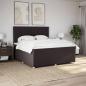 Preview: Boxspringbett mit Matratze Dunkelbraun 180x200 cm Stoff