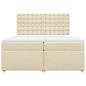 Preview: Boxspringbett mit Matratze Creme 200x200 cm Stoff
