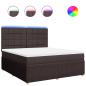 Preview: Boxspringbett mit Matratze Dunkelbraun 180x200 cm Stoff