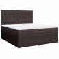 Preview: Boxspringbett mit Matratze Dunkelbraun 180x200 cm Stoff
