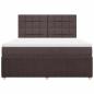 Preview: Boxspringbett mit Matratze Dunkelbraun 180x200 cm Stoff