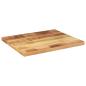Preview: Tischplatte 60x50x2,5 cm Rechteckig Raues Massivholz Mango