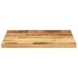 Preview: Tischplatte 60x50x2,5 cm Rechteckig Raues Massivholz Mango
