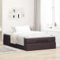 Preview: Ottoman-Bett mit Matratze Dunkelbraun 120x200 cm Stoff