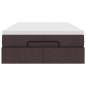 Preview: Ottoman-Bett mit Matratze Dunkelbraun 120x200 cm Stoff