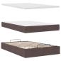 Preview: Ottoman-Bett mit Matratze Dunkelbraun 120x200 cm Stoff