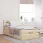 Preview: Ottoman-Bett mit Matratze Creme 80x200 cm Stoff