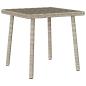 Preview: Garten-Couchtisch Rechteckig Hellgrau 40x40x37 cm Poly Rattan