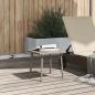 Preview: Garten-Couchtisch Rechteckig Hellgrau 40x40x37 cm Poly Rattan