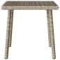 Preview: Garten-Couchtisch Rechteckig Hellgrau 40x40x37 cm Poly Rattan
