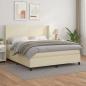 Preview: ARDEBO.de - Boxspringbett mit Matratze Creme 160x200 cm Kunstleder