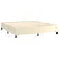 Preview: Boxspringbett mit Matratze Creme 160x200 cm Kunstleder