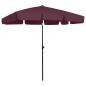 Preview: ARDEBO.de - Strandschirm Bordeauxrot 200x125 cm