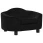 Preview: ARDEBO.de - Hundesofa Schwarz 67x47x36 cm Plüsch