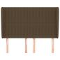 Preview: Kopfteil mit Ohren Dunkelbraun 147x23x118/128 cm Stoff
