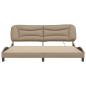 Preview: Bettgestell mit LED ohne Matratze "Hvar" Cappuccino-Braun 200x200 cm