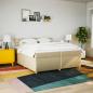 Preview: Boxspringbett mit Matratze Creme 200x200 cm Stoff